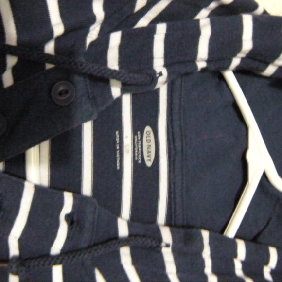Old Navy Stripped Blue and white hoodie Shirt - Picture 2 of 3